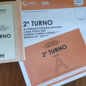 Eleição para DEN terá 2º turno. Voto por correspondência já pode ser postado